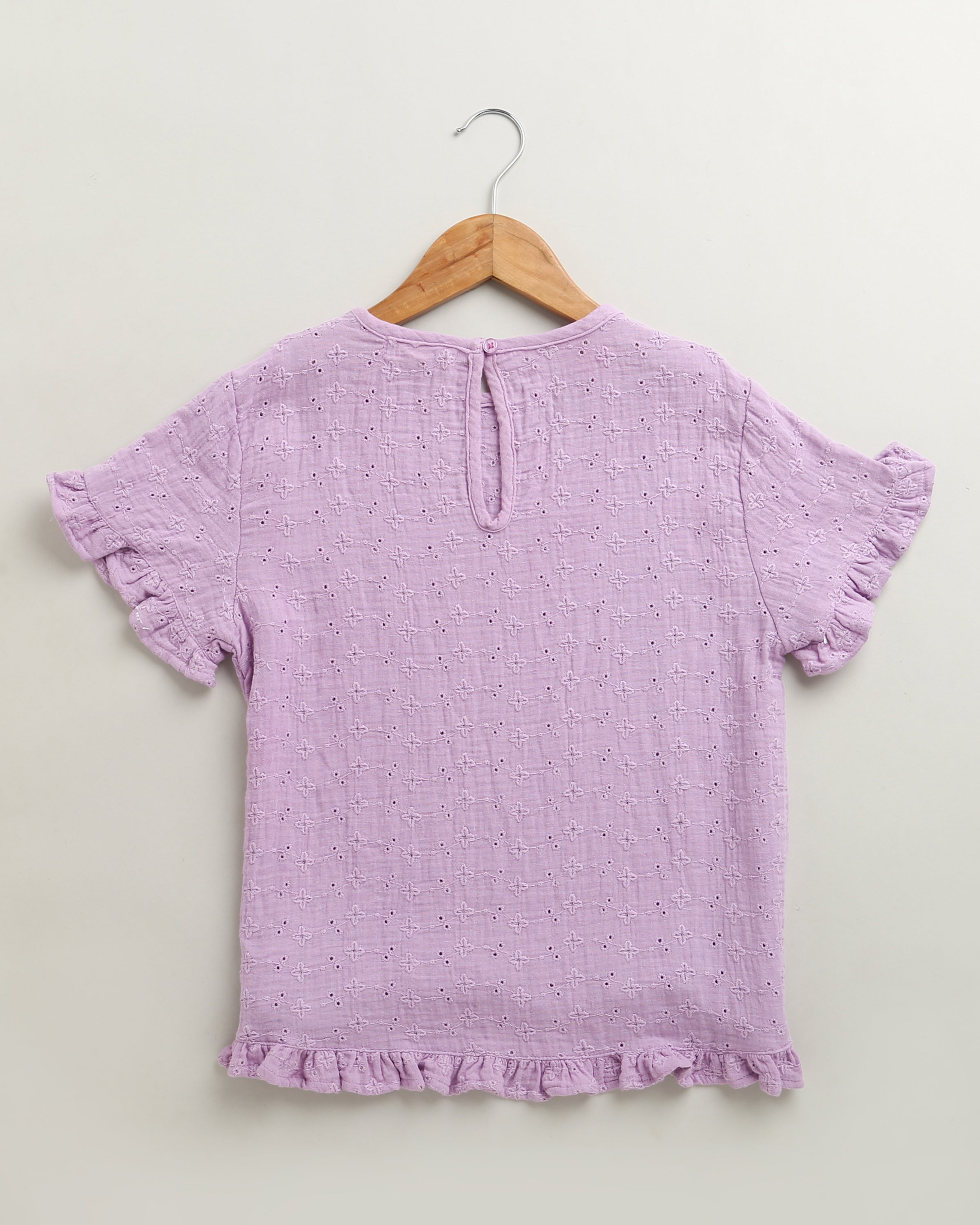 Girls Blossom Ruffle Co-ord Set - Lilac