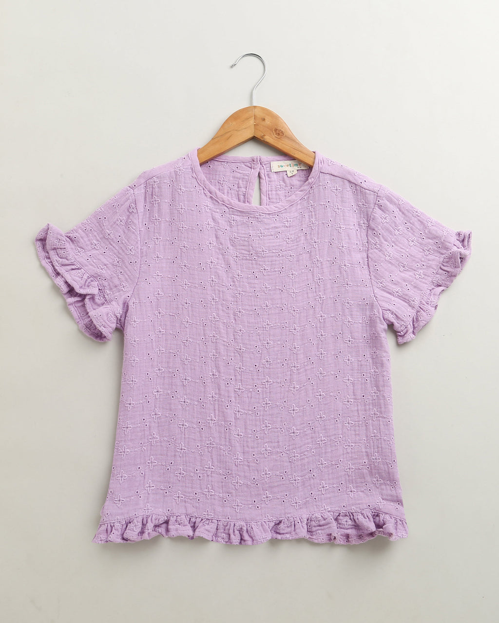 Girls Blossom Ruffle Co-ord Set - Lilac