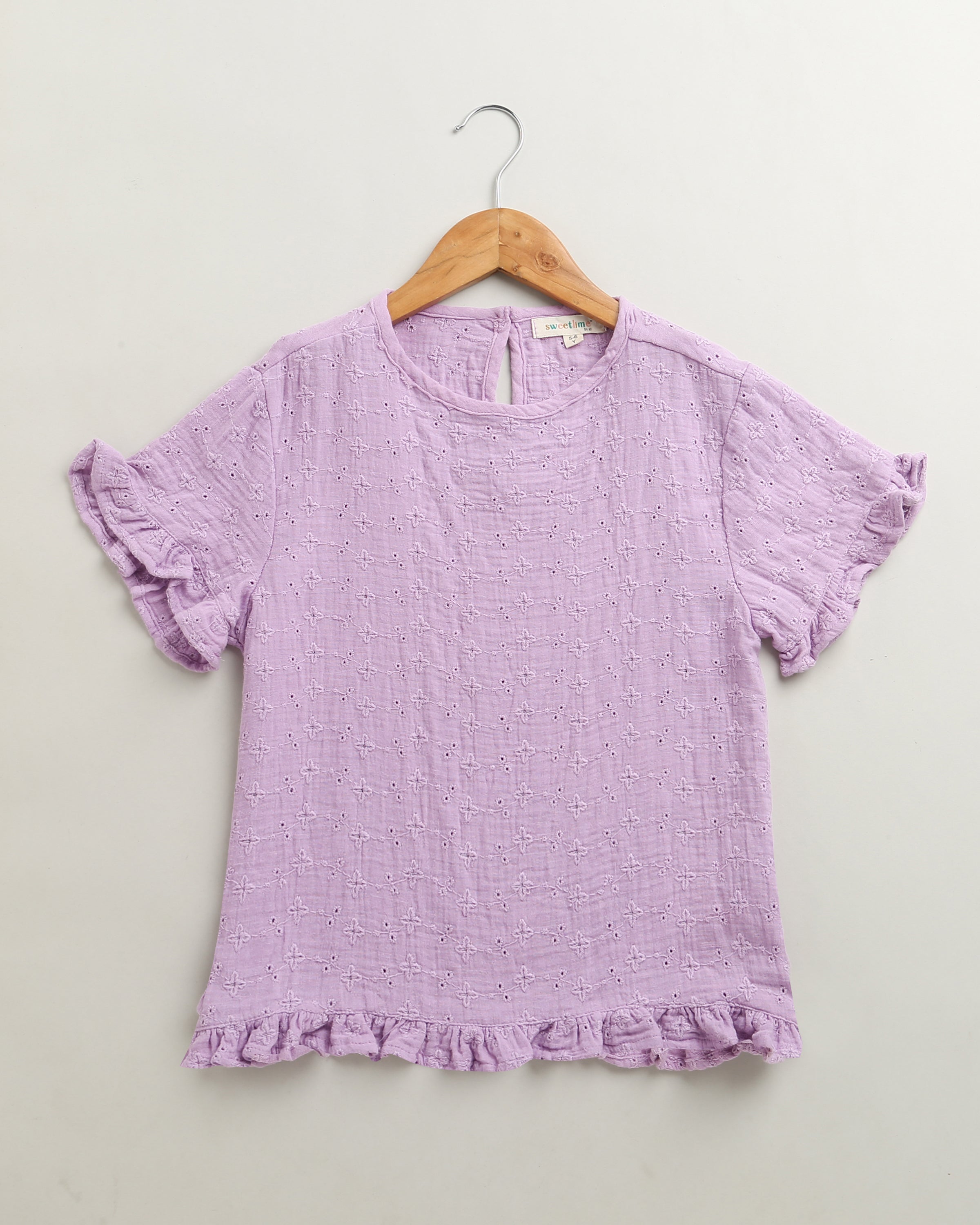 Girls Blossom Ruffle Co-ord Set - Lilac
