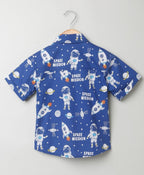 Space Mission Organic Cotton Shirt - Blue