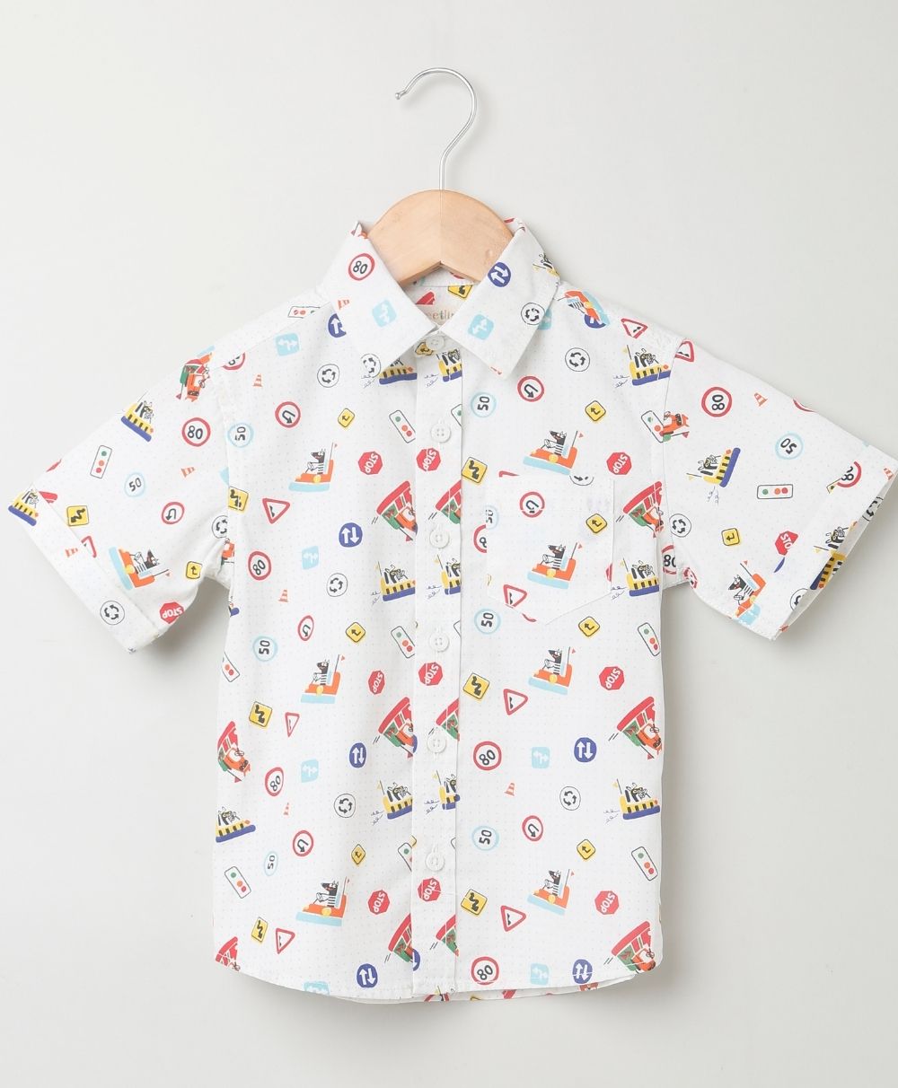 Get Set Go Organic Cotton Shirt - White