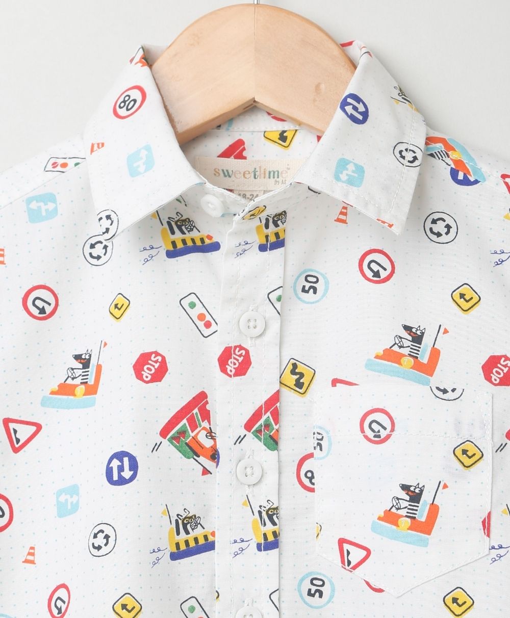 Get Set Go Organic Cotton Shirt - White