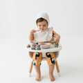 Organic Cotton Classic Charm Bib & Bonnet- White