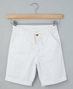 Cotton Twill Shorts - White