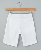 Cotton Twill Shorts - White