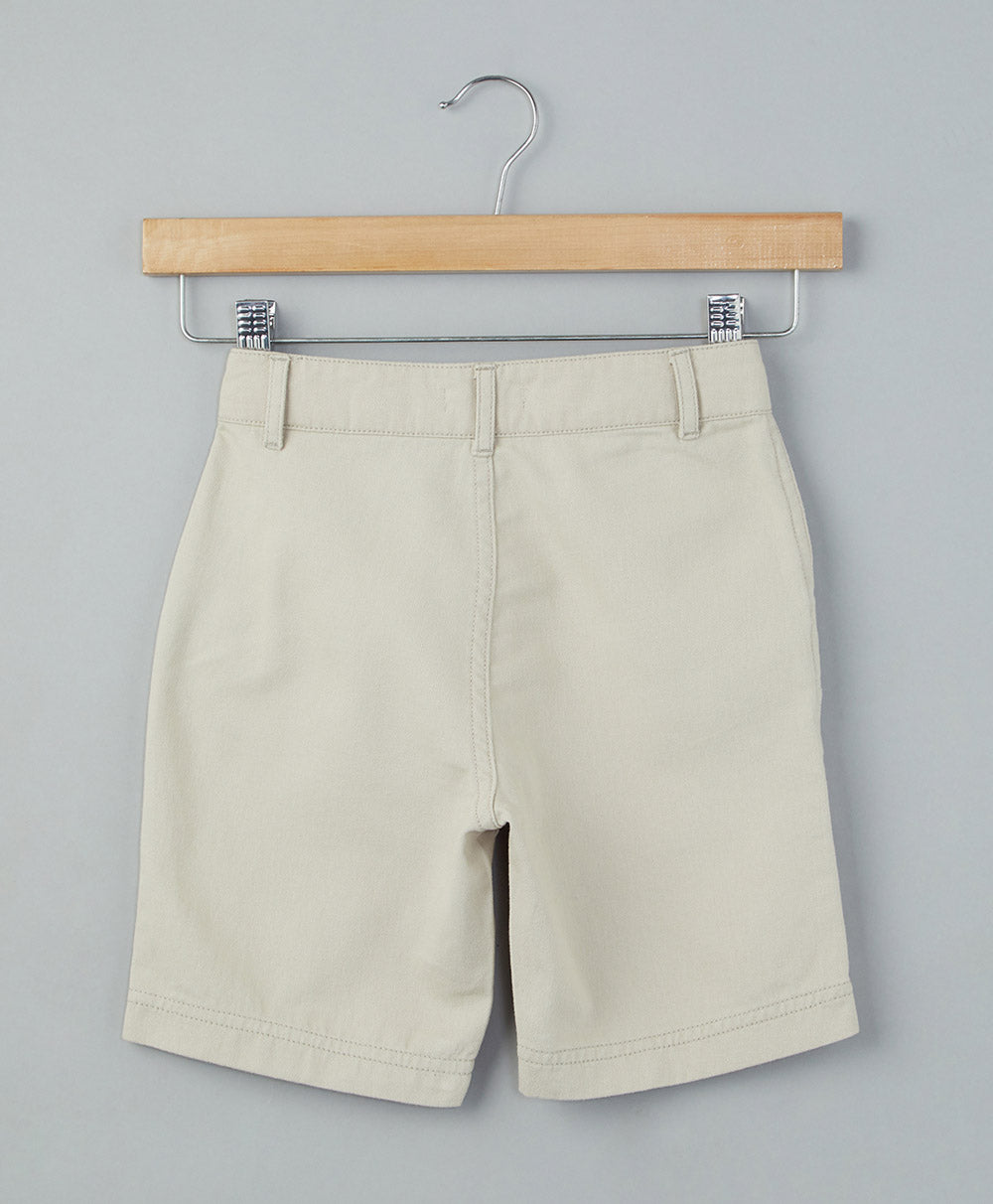 Cotton Twill Shorts - Beige