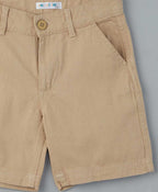 Cotton Twill Shorts - Brown
