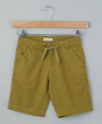 Cotton Twill Shorts - Olive
