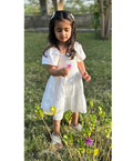 Ruffled Cotton Dress - White