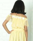 Dobby Mesh Dress - Lemon
