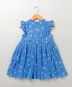 All-over Polka Dot Print Dress - Blue