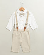 Baby Boys Gentleman Formal Set - White & Beige