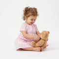 Baby Pink and White Checks Dress - Pink