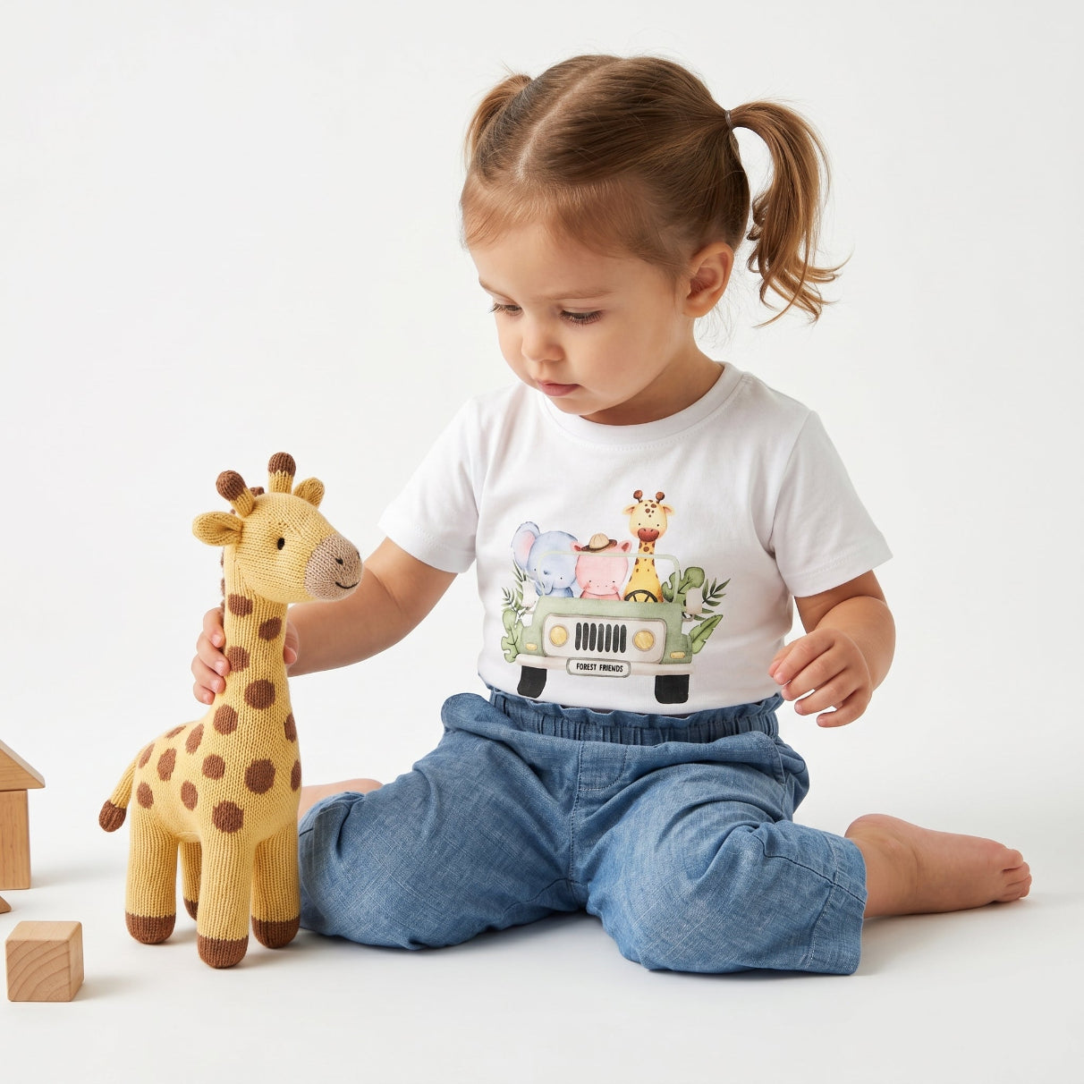 Safari Buddies Cotton T-shirt - White
