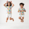 Multicolored Printed Rabbit Print Unisex T-shirt - White