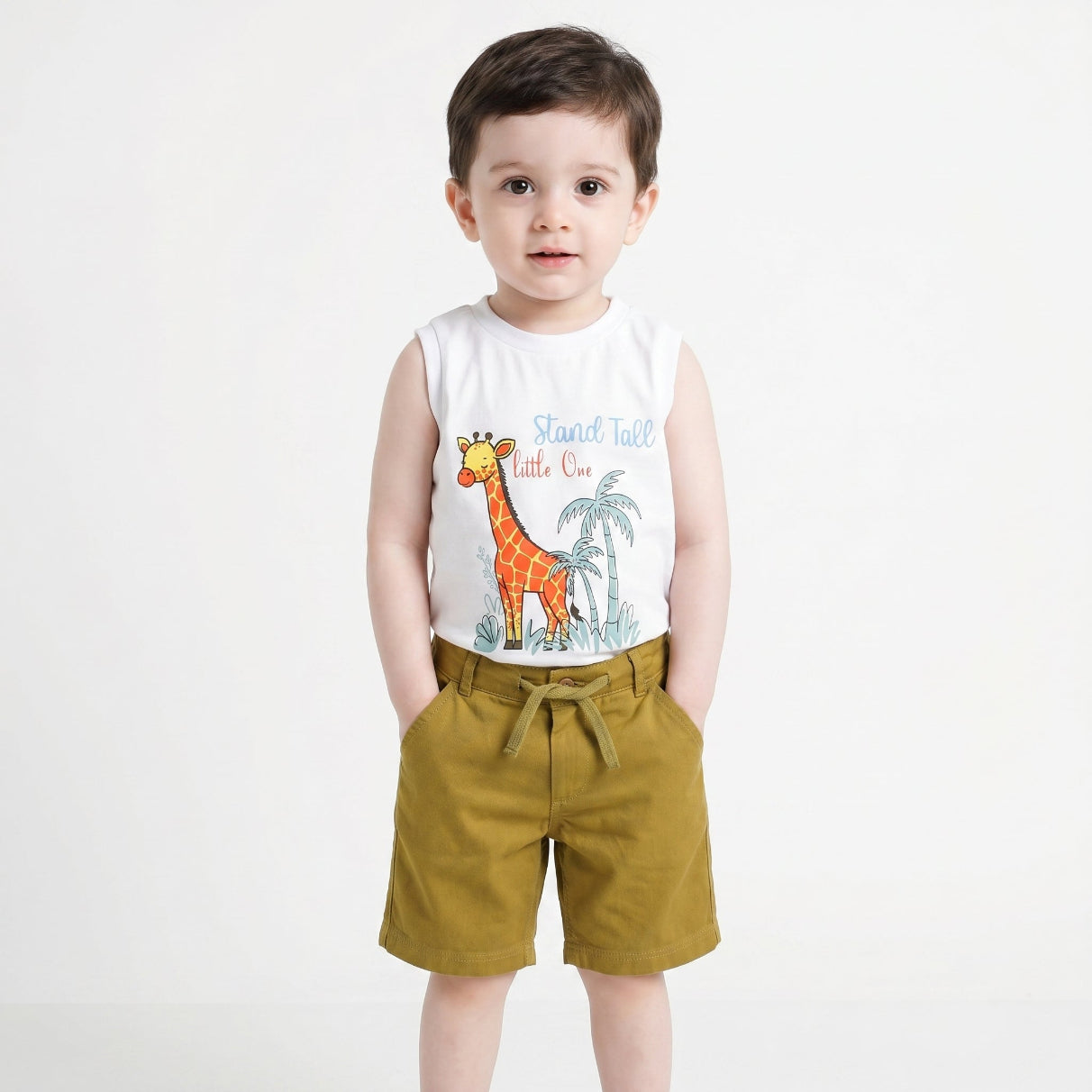 Cotton Twill Shorts - Olive
