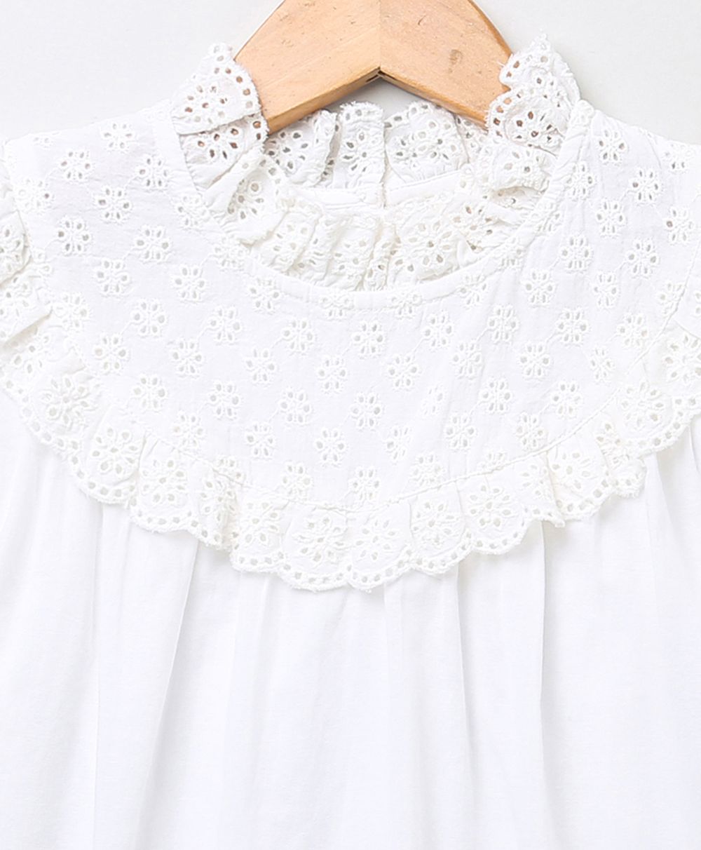 Ruffled Blouse - White