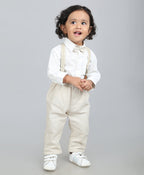 Baby Boys Gentleman Formal Set - White & Beige