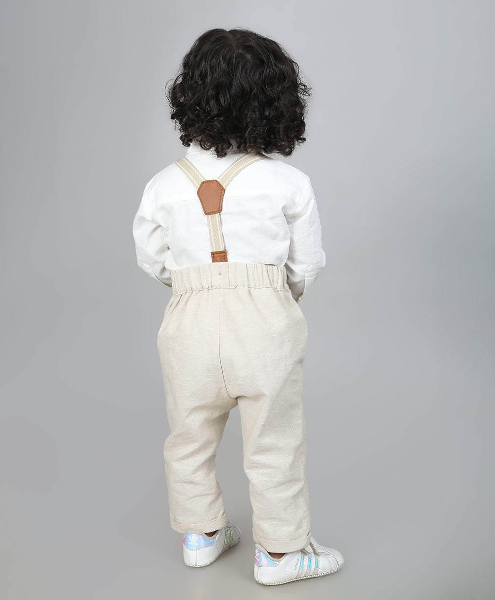 Baby Boys Gentleman Formal Set - White & Beige