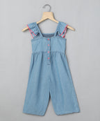 Smocked Dungaree - Blue