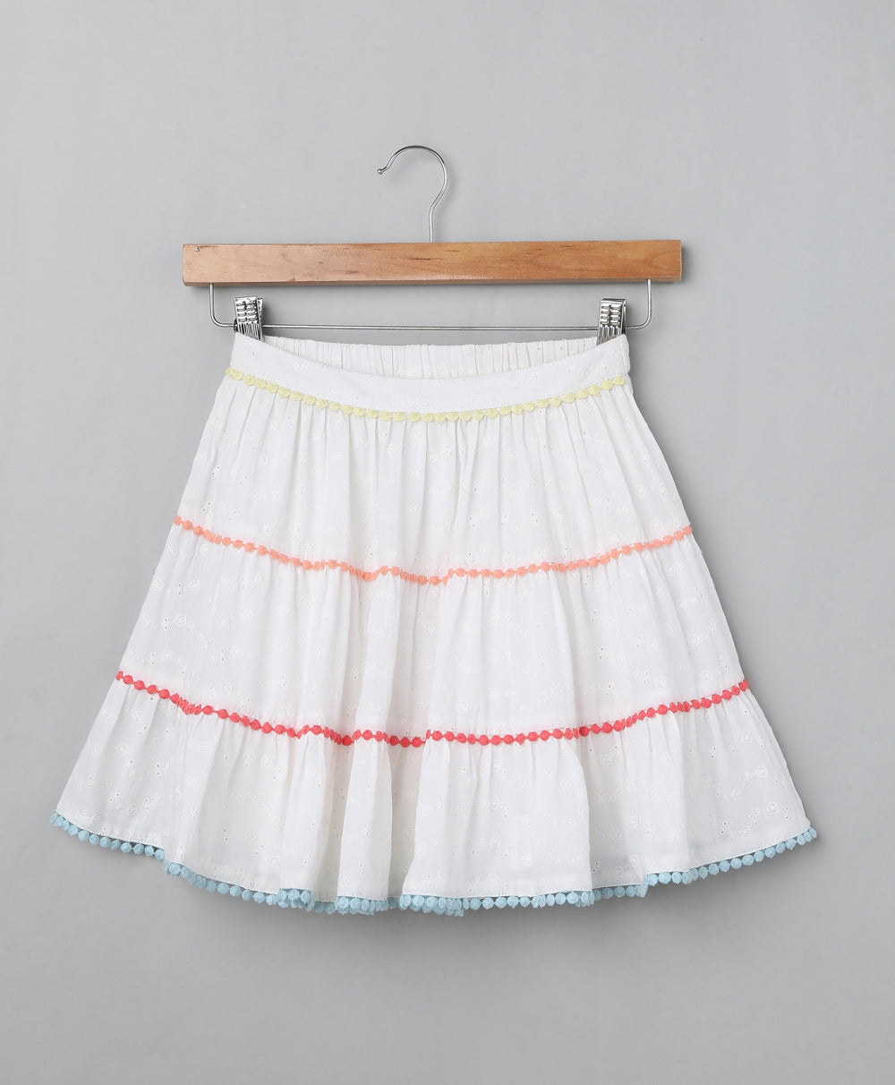 Organic Cotton Skirt - White