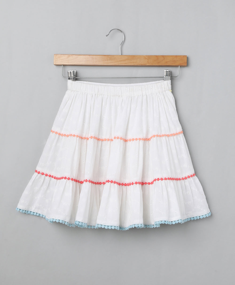 Organic Cotton Skirt - White